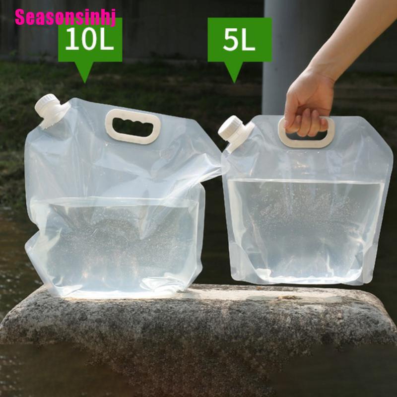 【Seasonsinhj】0.7/5/10L  Portable Folding Water Bag Car Foldable Water Tank Cont