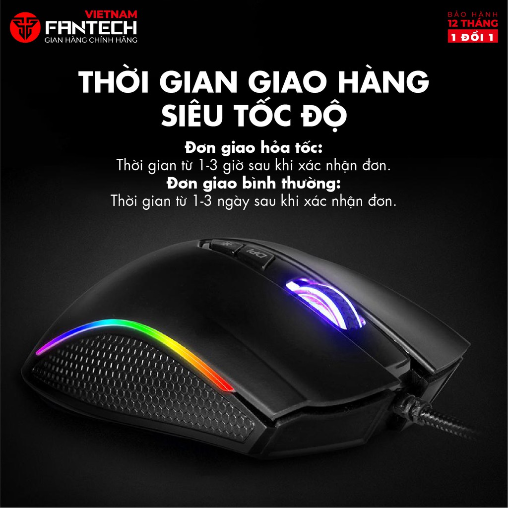 Chuột Gaming Fantech TITAN X4S ( LED Chroma + phần mềm riêng ) LED RGB  - Hãng phân phối chính thức