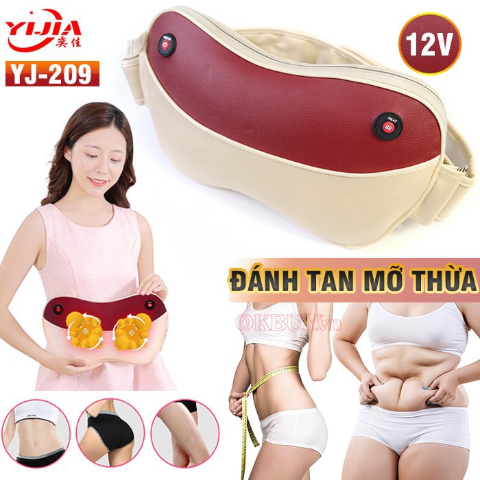 Máy (gối) massage giảm mỡ bụng đa năng thế hệ mới YIJIA YJ-209 - Hàng cao cấp - giá rẻ