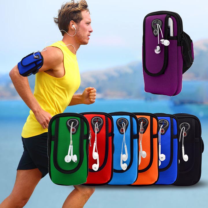 [Mã SKAMCLU8 giảm 10% cho đơn từ 100K] Túi đeo tay đựng điện thoại chạy thể dục đa năng (nhiều màu)