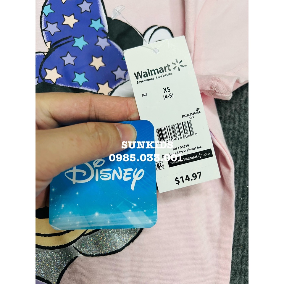 Váy hè bé gái chất cotton hình mickey