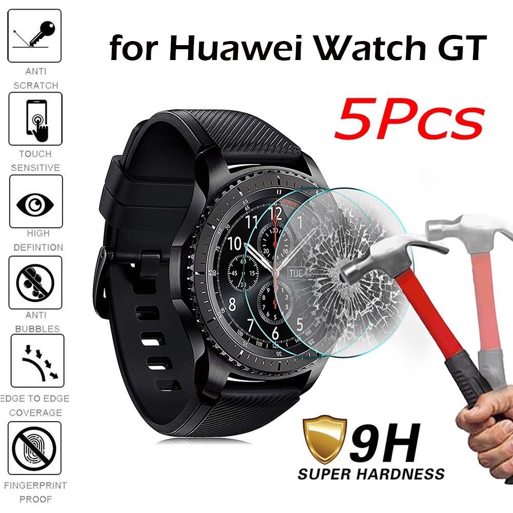Set 1 / 3 / 5 Kính Cường Lực 9h Hd Chuyên Dụng Cho Đồng Hồ Huawei Watch Gt / Watch Gt Active