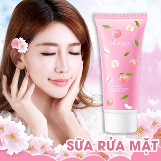 Sữa rửa mặt BIOAQUA 🍑FREESHIP🍑 Sữa Rửa Mặt Đào Tươi 100ml giảm mụn, kiểm soát dầu
