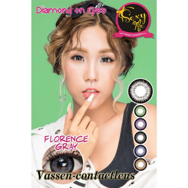 Lens Vassen cao cấp Florence Brown /Gray