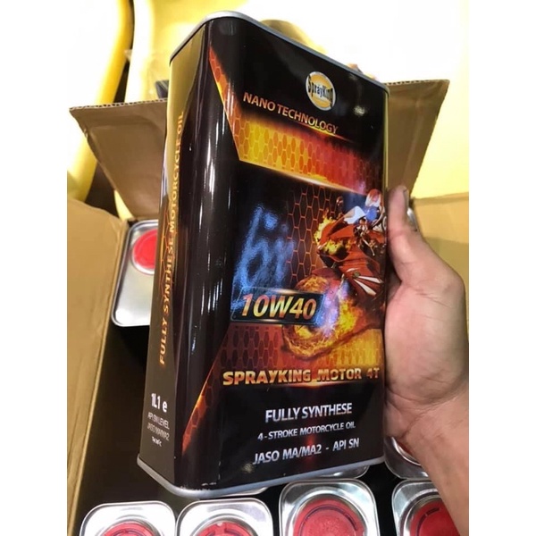 Nhớt Sprayking Moto 10w40 1.1Lít full tổng hợp dành cho xe máy