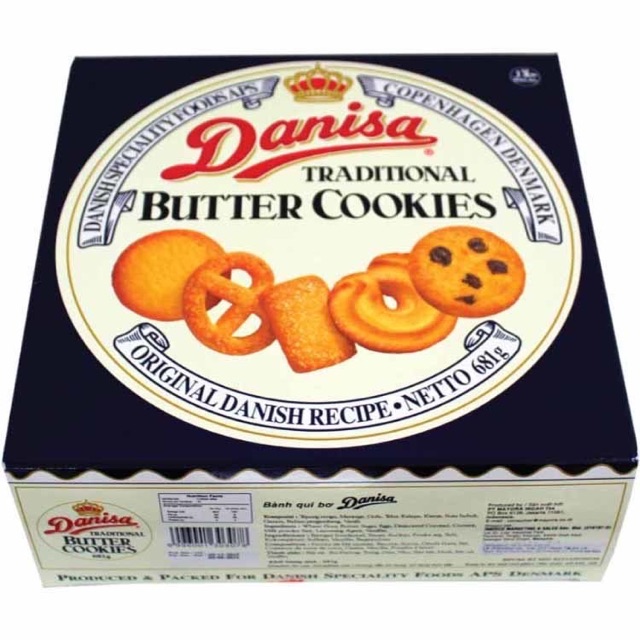 Bánh quy bơ DANISA  hộp lớn 618gr