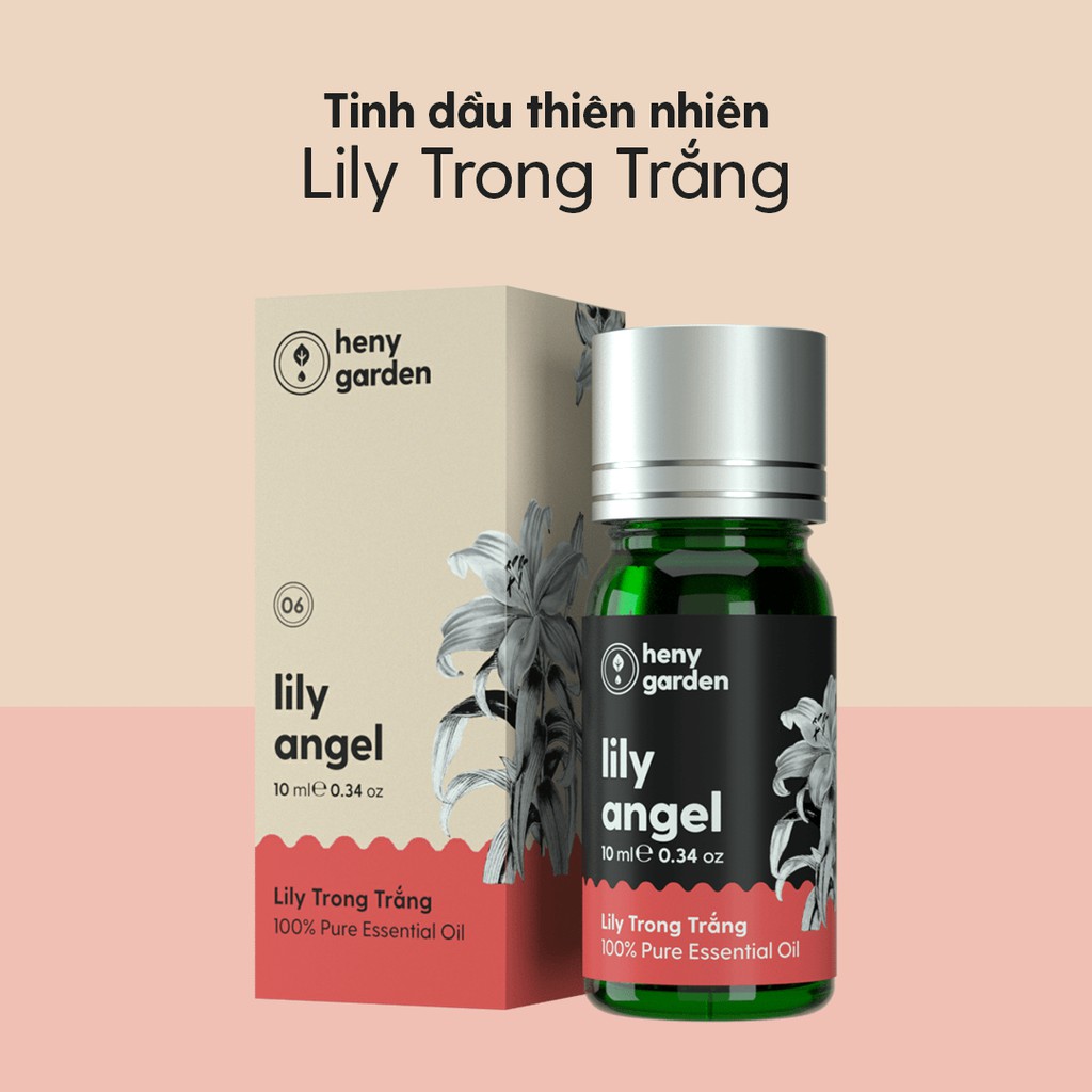 Tinh Dầu Lily (Hoa Ngọt Phấn) Organic Thiên Nhiên Nguyên Chất Đậm Đặc Xông Thơm Phòng, Làm Nến Thơm HENY GARDEN