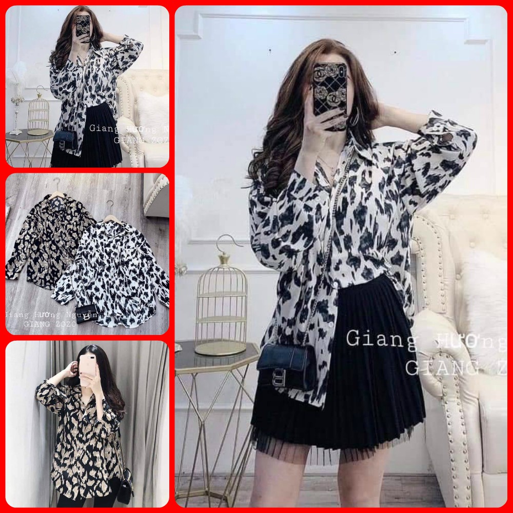 Áo sơ mi nữ họa tiết - somi lụa unisex ( Hàng Đẹp )