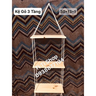 [ ẢNH THẬT ] KỆ GỖ TREO 3 TẦNG