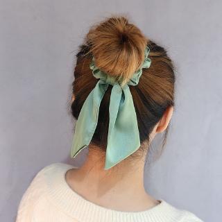 Dây Buộc Tóc Đính Nơ Màu Đỏ Phong Cách Hàn Quốc Xinh Xắn Cho Nữ
