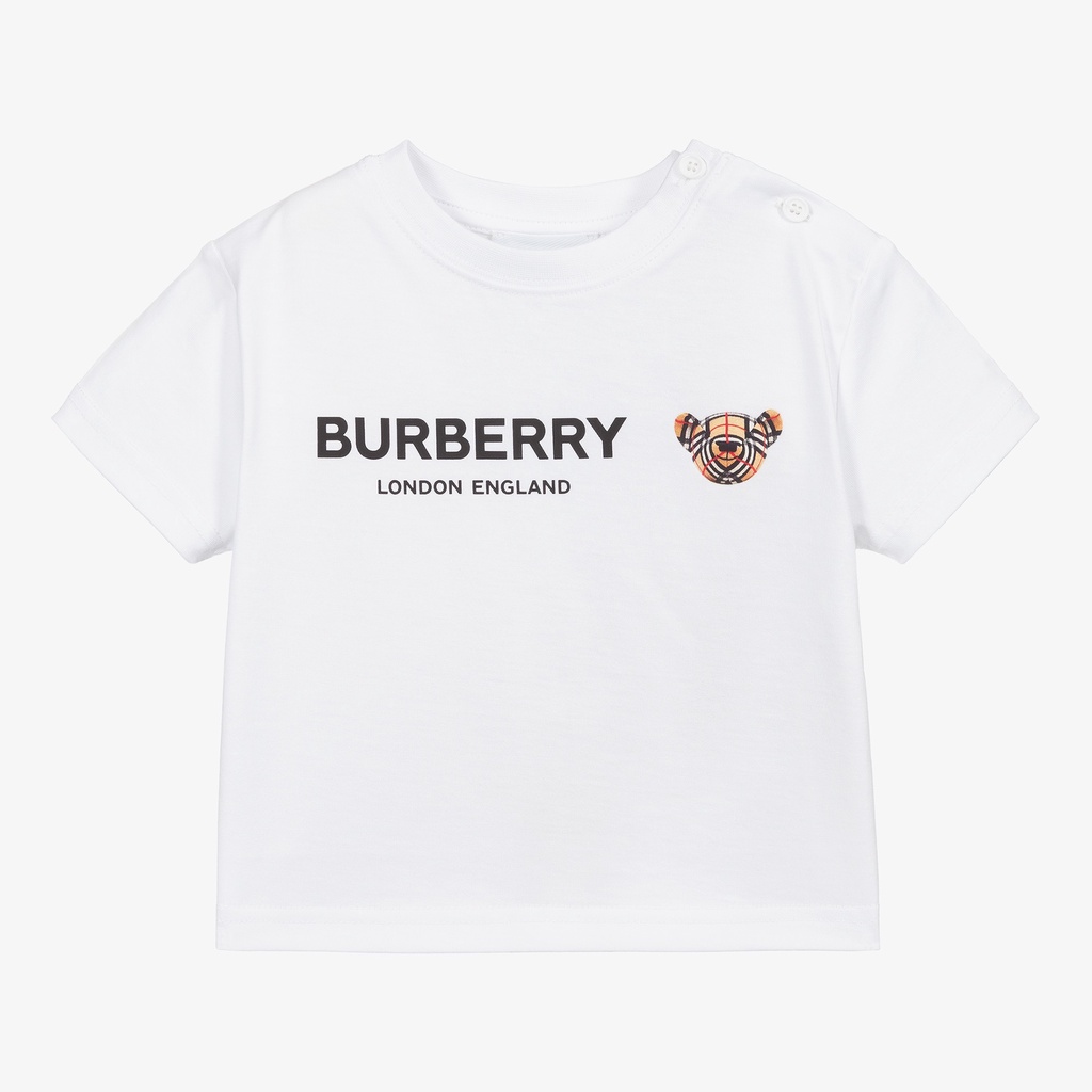 Áo thun tay lỡ burberry teddy ss1 cho bé , áo thun bé trai , bé gái cotton ,Kid_genZ