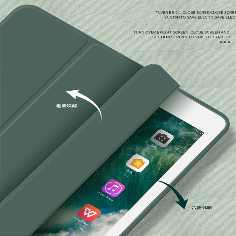 Ốp TPU da chống sốc có ngăn đựng bút thích hợp cho iPad mini 5 4 9.7 2018 2017 Pro 10.5 Air 3 10.2 thế hệ 7th 6th 5th