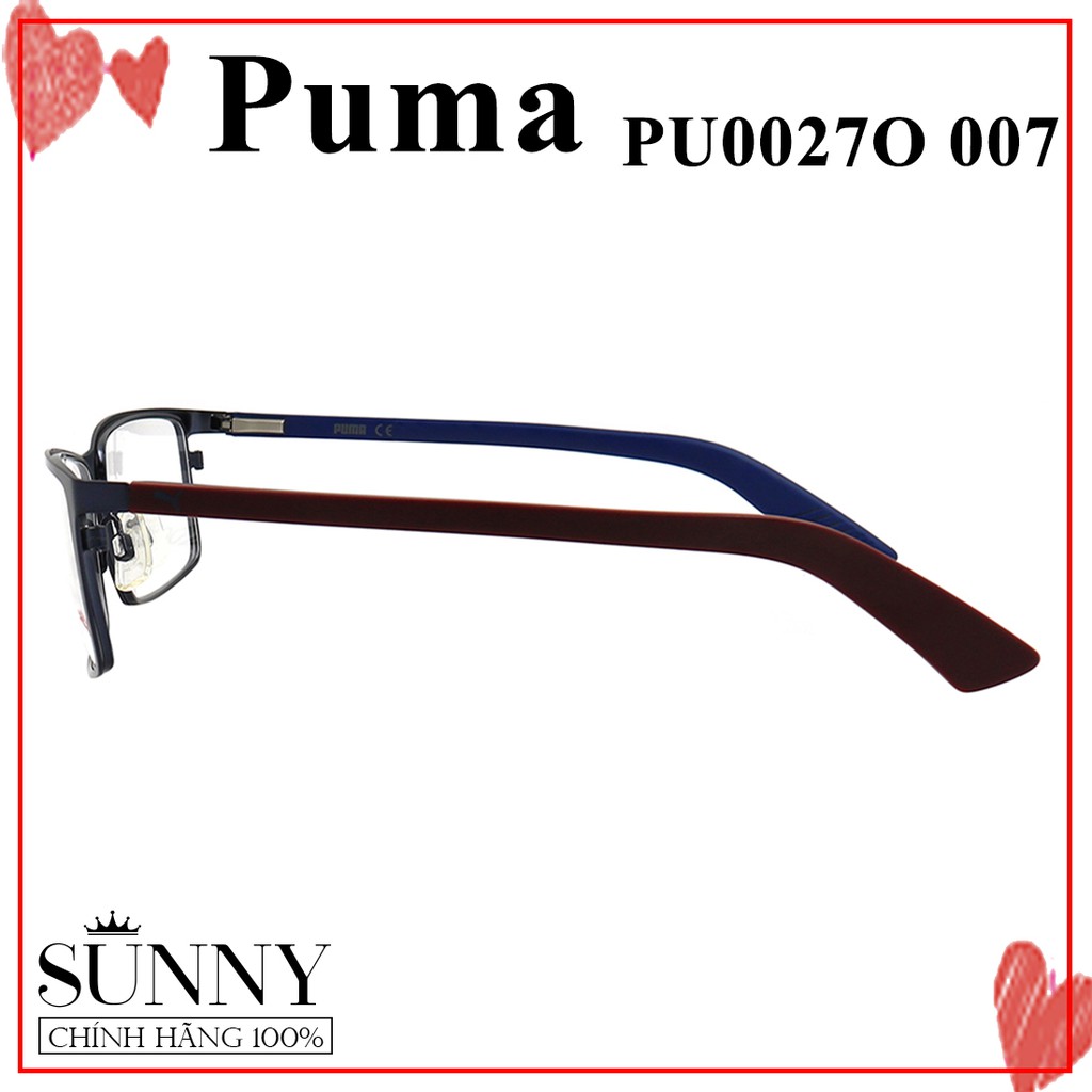 Gọng kính nam nữ chính hãng Puma PU0027O 007 màu sắc thời trang, thiết kế dễ đeo bảo vệ mắt