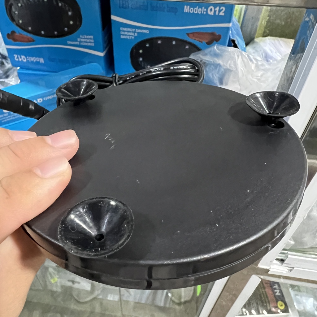 Đĩa sủi oxy tích hợp đèn LED nhiều màu cho bể cá cảnh đường kính 10.5cm và 12.5cm