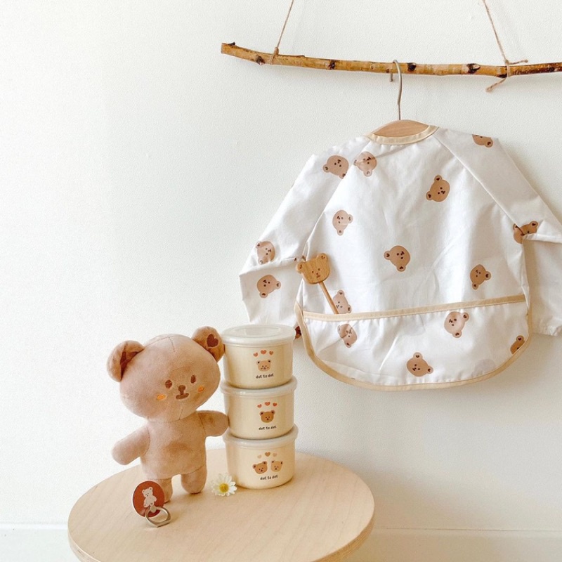 Áo yếm ăn dặm tiểu quý tộc gấu Brown xinh xắn cho bé