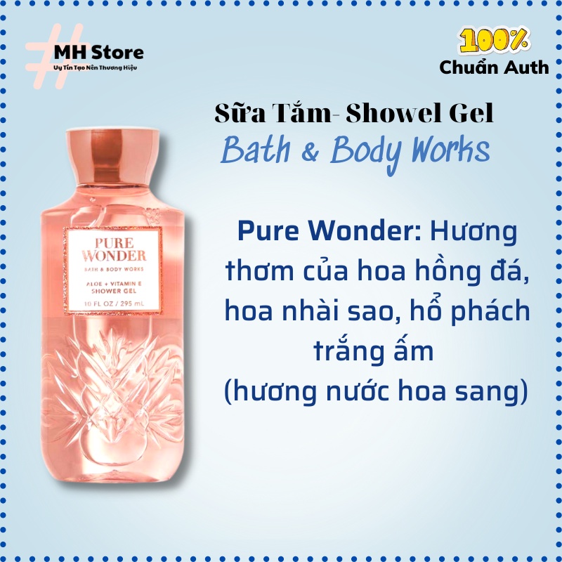 Bộ Sản Phẩm PURE WONDER Xịt Thơm Lotion, Sữa Tắm, Nước Rửa Tay, Nến Bath and Body Works