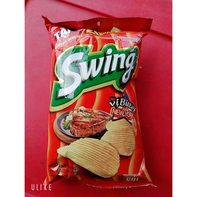 Snack khoai tây vị bít tết kiểu New York Swing gói 58g