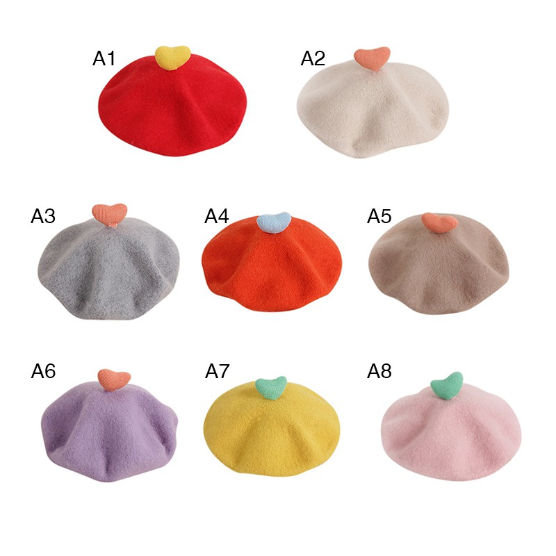 Mũ beret phong cách xinh xắn cho bé gái