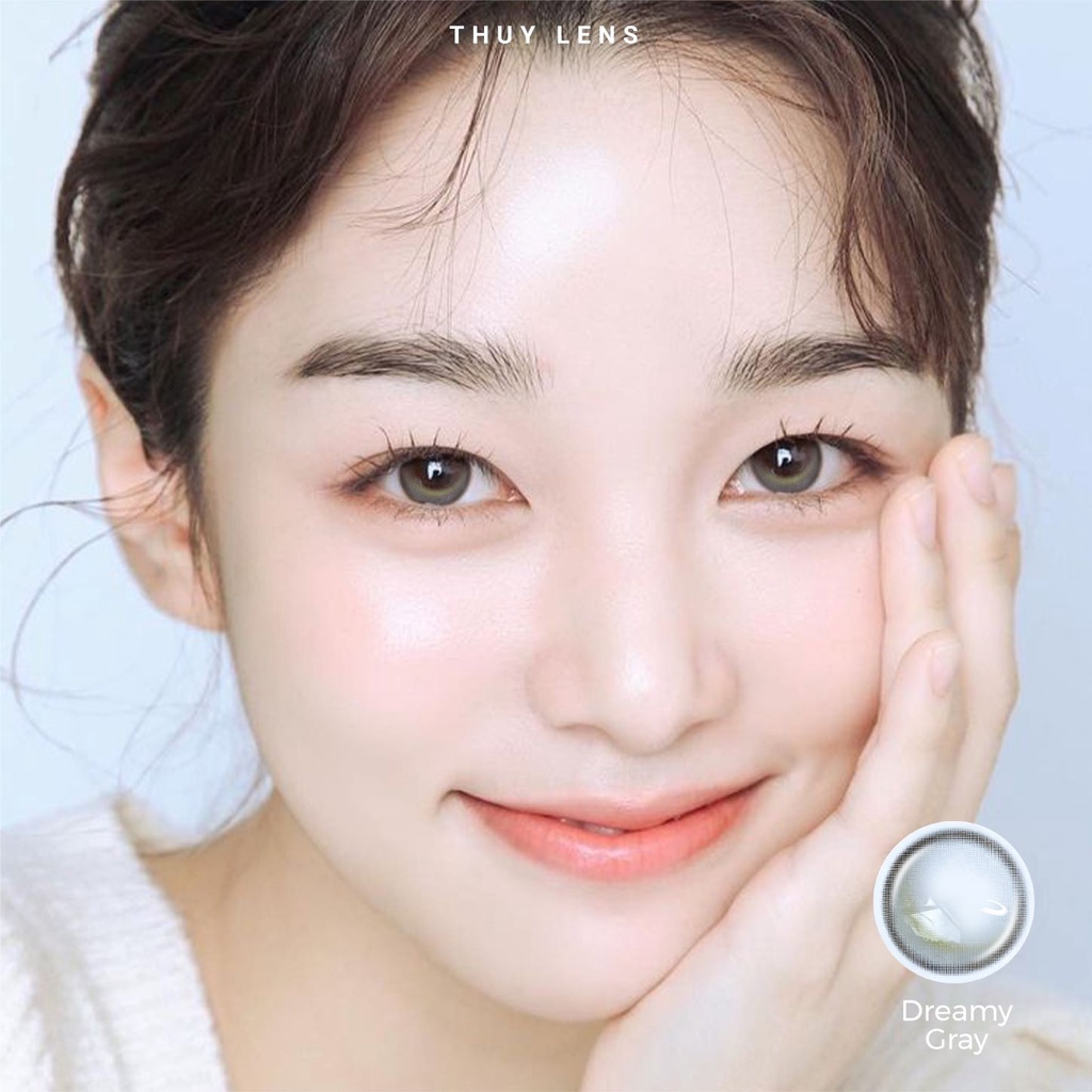Kính áp tròng ZLENS cho mắt cận màu xám hiệu ứng filter độ cận từ 0 - 8 Dreamy Gray