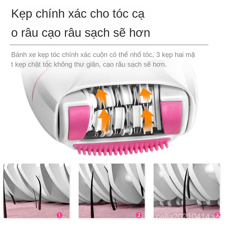 [Hàng mới về] Máy tẩy lông mặt chạy điện sạc bằng cổng usb tiện dụng