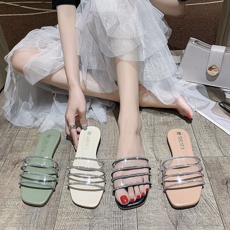 Dép sandal đế bệt hở ngón thiết kế thời trang cho nữ