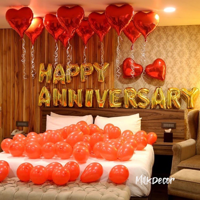 TẶNG QUÀ - Set Bóng Kỷ Niệm Ngày Cưới | Ngày Yêu { Tặng bơm + keo }