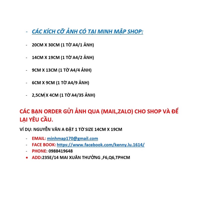 IN ẢNH MÀU CHẤT LƯỢNG CAO CÓ CÁN MÀN CHỐNG BAY MÀU