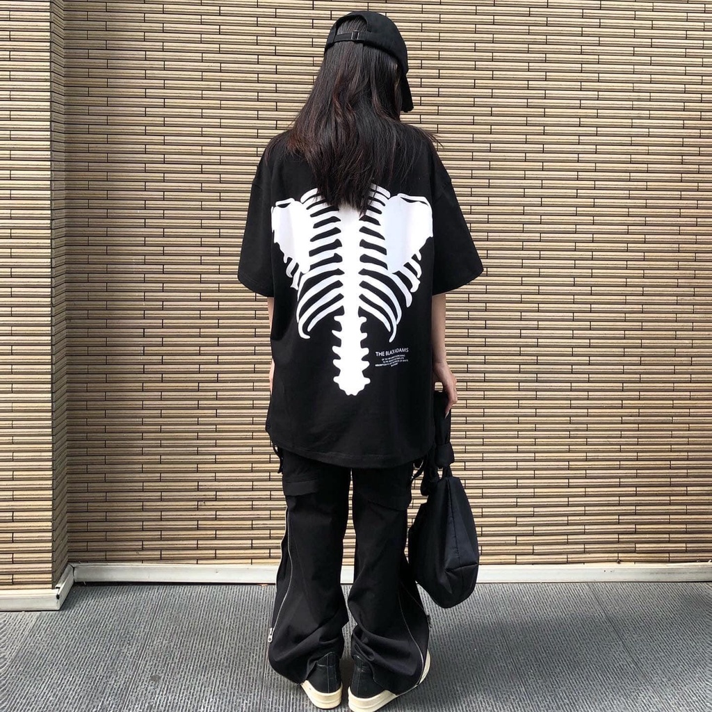 Áo thun tay lỡ The Black Adams, Áo thun unisex nam nữ form rộng oversize chất liệu Cotton