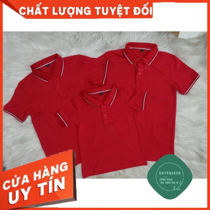 Áo thun giá sỉ Áo gia đình 3/4/5 người có cổ chất đẹp