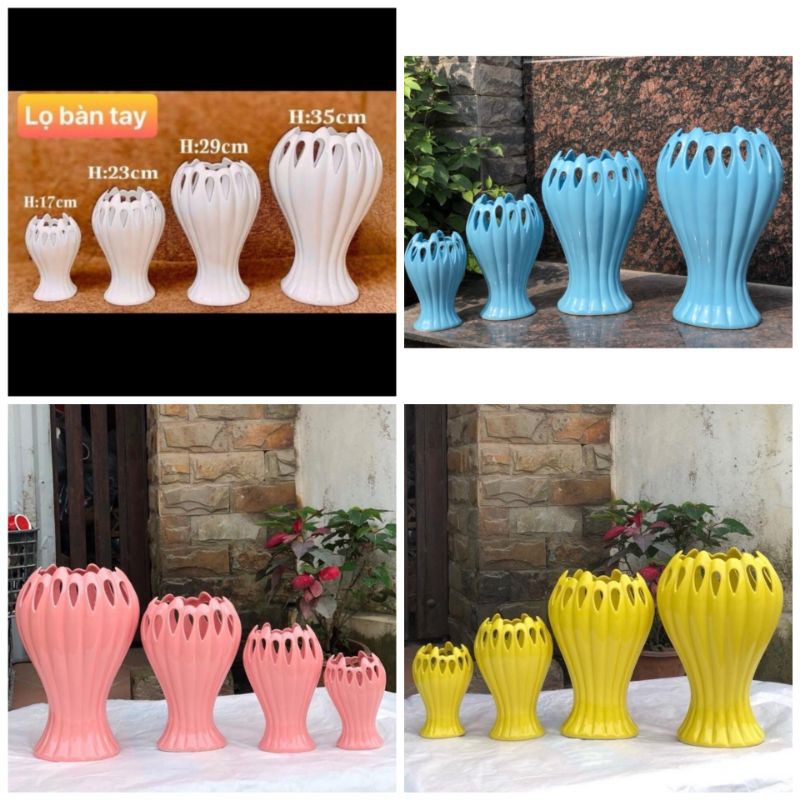 LỌ HOA BÀN TAY PHẬT. CAO 35CM, 28CM