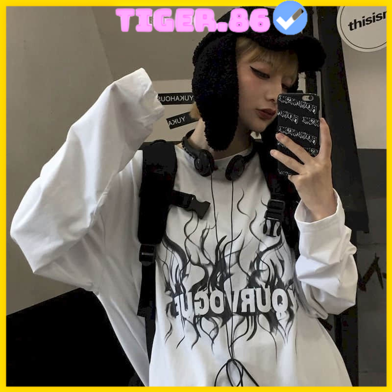 Áo thun dài tay nữ, Áo sweater ulzzang Tiger.86 LS41