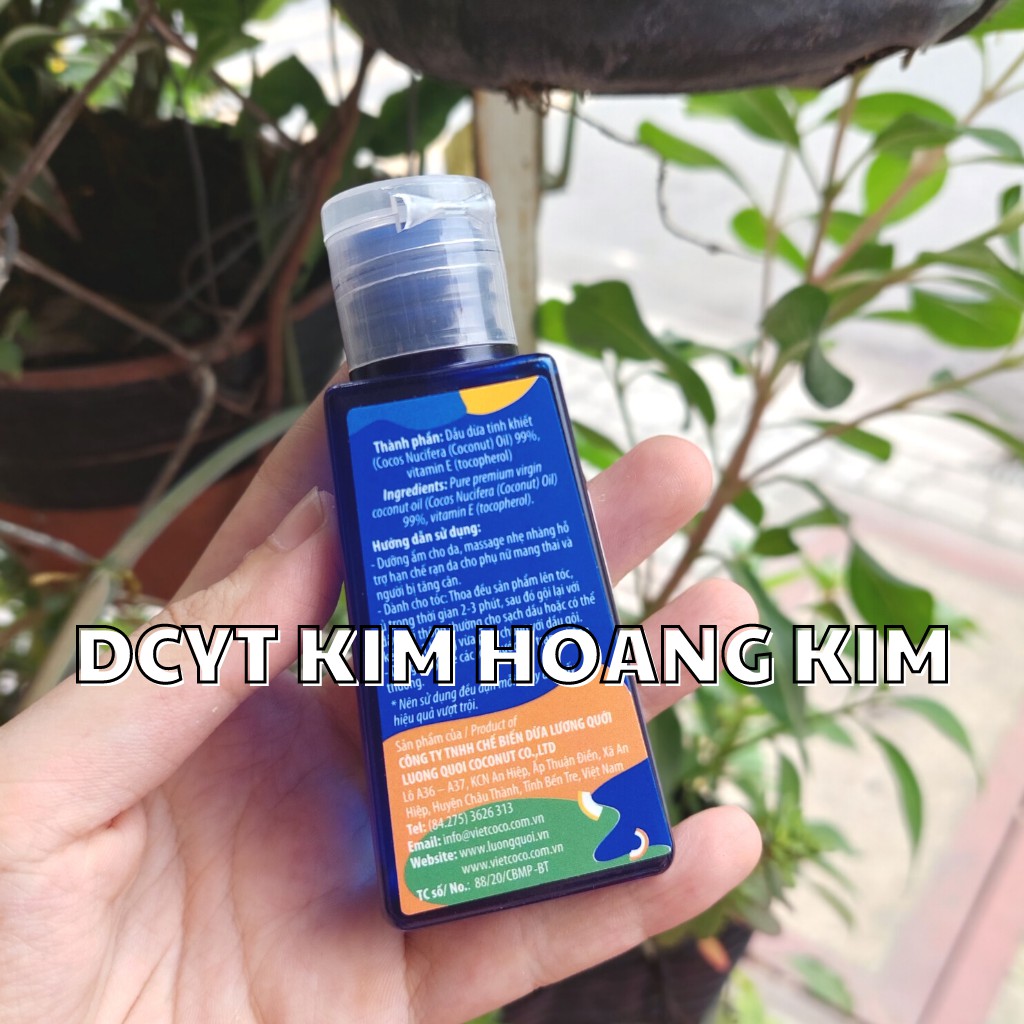 Dầu dừa tinh khiết VIETCOCO - chai mini 50ml tiện lợi