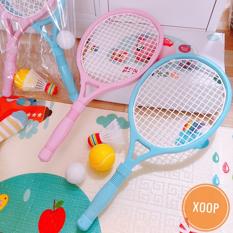 SALE !!! BỘ 2 VỢT TENNIS CẦU LÔNG BẰNG NHỰA CHO BÉ( bản to 48 x21cm) (SP002007 )  SHOP PHÚC YẾN