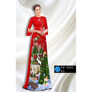 Họa tiết Noel, vải áo dài mã sp AD9995