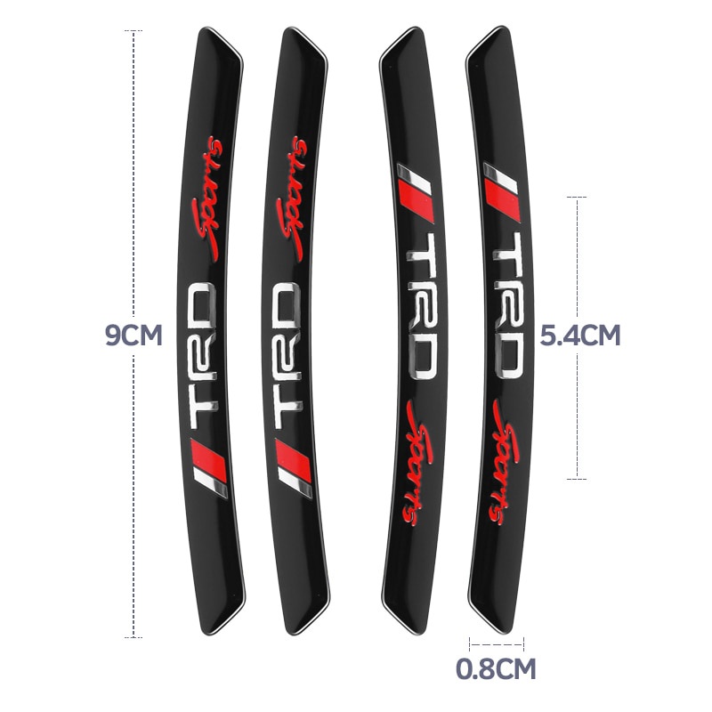 Set 4 Miếng Dán Trang Trí Trục Bánh Xe Ô Tô Toyota Corolla Yaris Etions RAV4 C-HR Vios