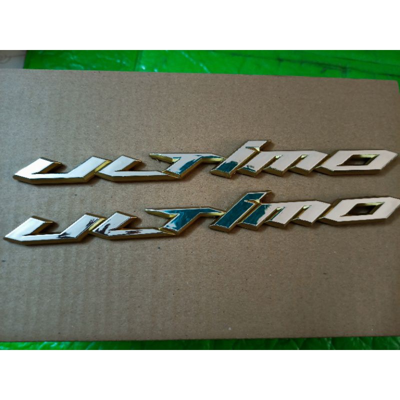 Bộ 2 chữ nổi xe Mio Utimo cứng crôm