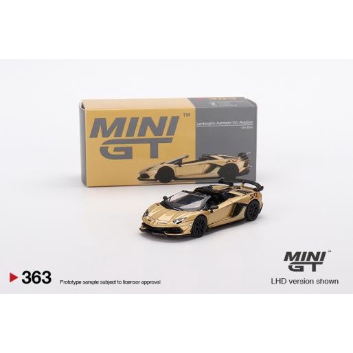 MÔ HÌNH 1:64 MINI GT - Lamborghini Aventador SVJ Roadster Oro Elios