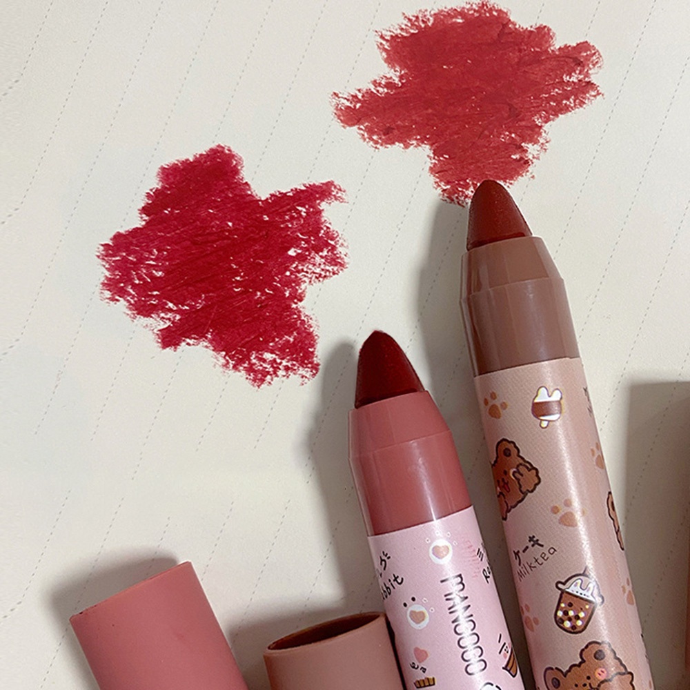 Son Môi Kiêm Bút Kẻ Viền Môi Hai Đầu Lâu Trôi Không Thấm Nước Qipin Mangogo