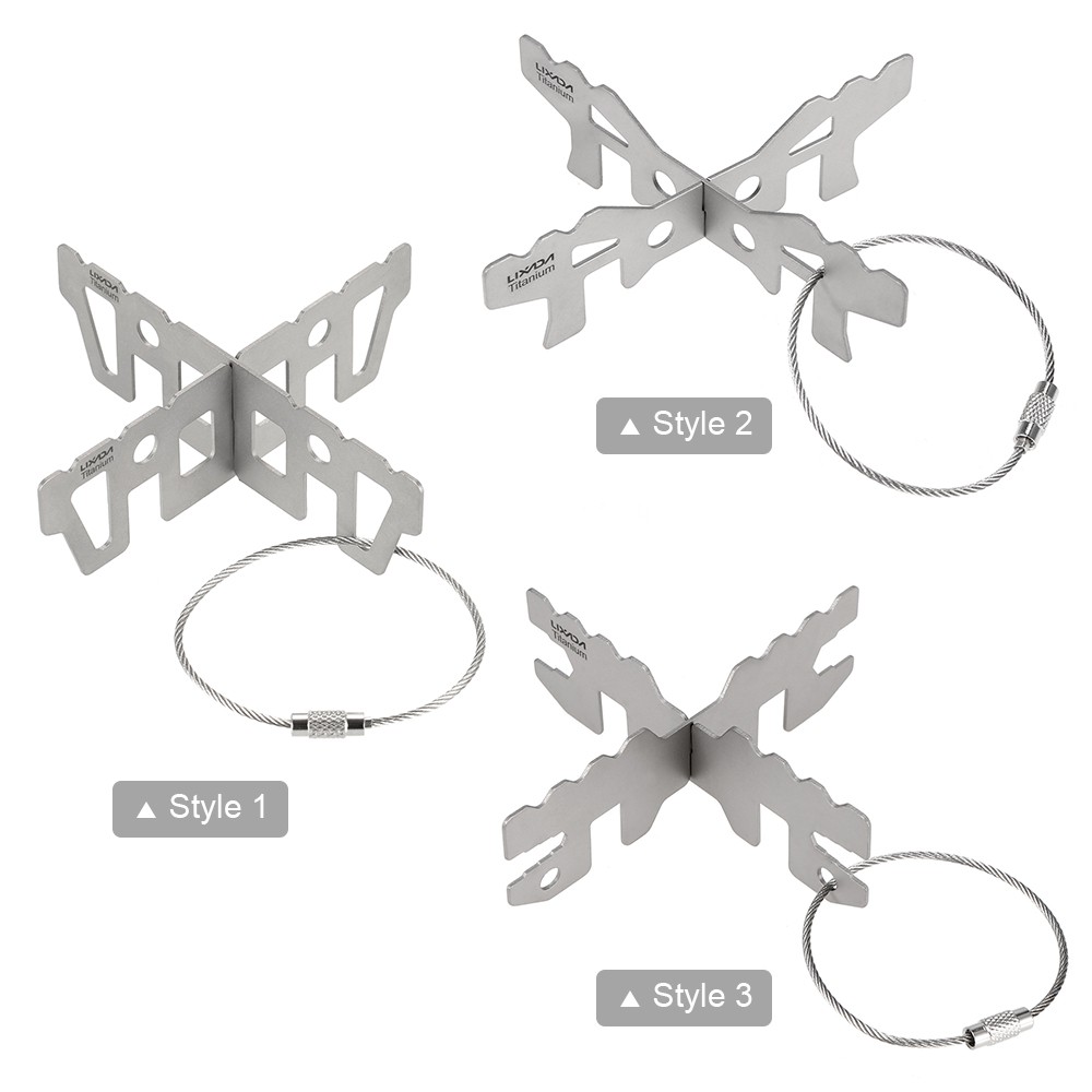 Giá đỡ bếp cồn lixada titanium tiện dụng khi đi dã ngoại