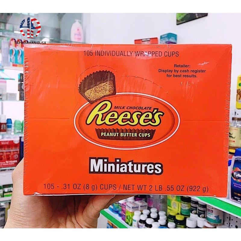 SOCOLA BƠ ĐẬU PHỘNG REESE’S Hộp 105 cup nặng 922g
