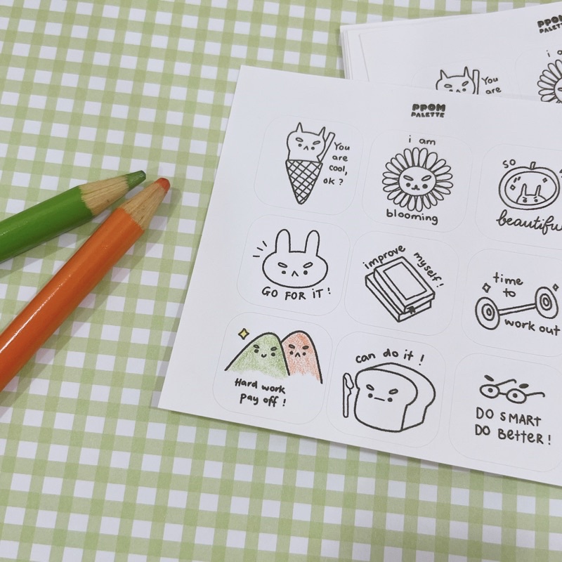 Sticker Monochrome Affirmations
