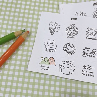 Sticker Monochrome Affirmations