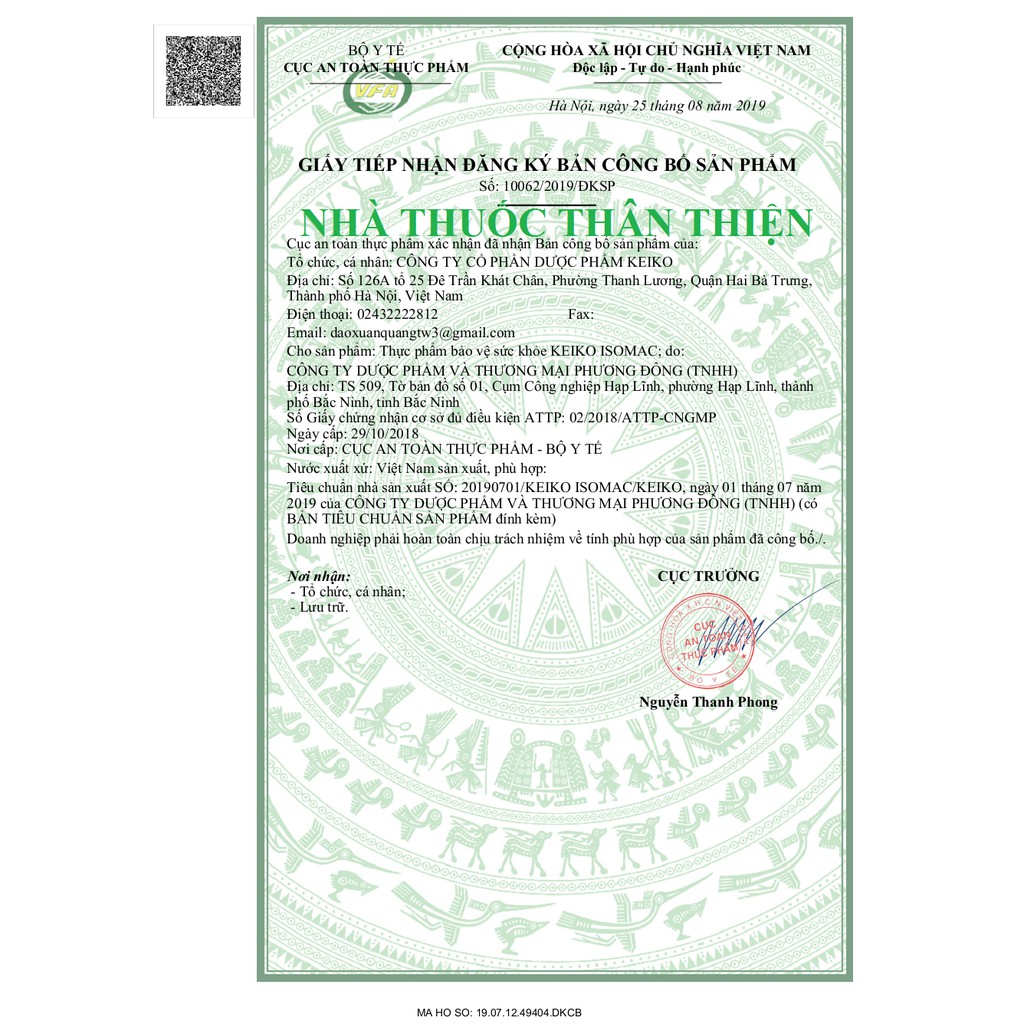 Viên uống nội tiết tố Keiko Isomac – Giúp tăng cường sinh lý nữ, giảm dấu hiệu tiền mãn kinh, giảm nám sạm da (20 viên)