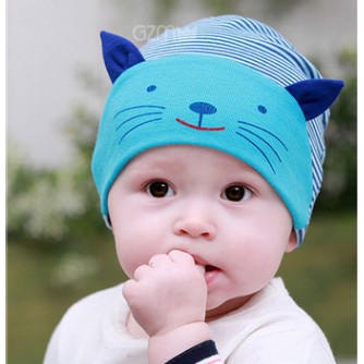 Mũ cotton hình mèo cho bé