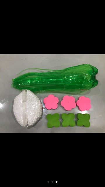 Hoa giấy lụa bộ chai