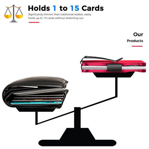 Ví Đựng Thẻ Bằng Kim Loại Mỏng Đơn Giản Dành Cho Nam Và Nữ