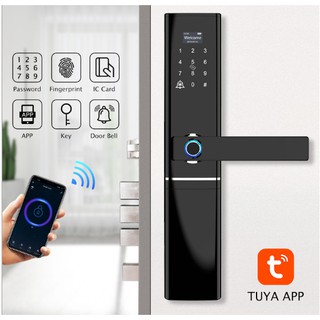 Khóa Cửa Wifi, Vân Tay, Mã Số, Thẻ Từ APP Tuya