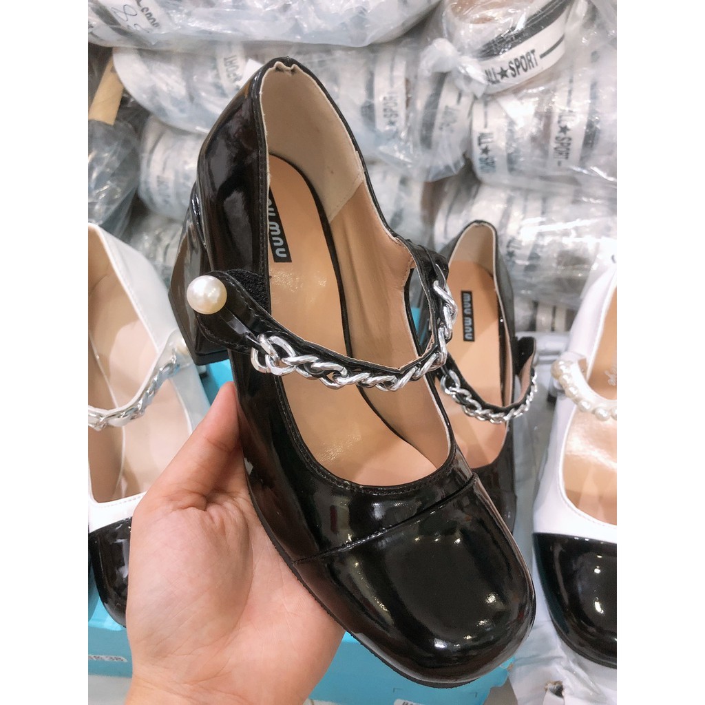 GIÀY CAO GÓT NỮ MŨI VUÔNG XÍCH NGỌC GÓT 7P SANG CHẢNH MÃ B15.B17