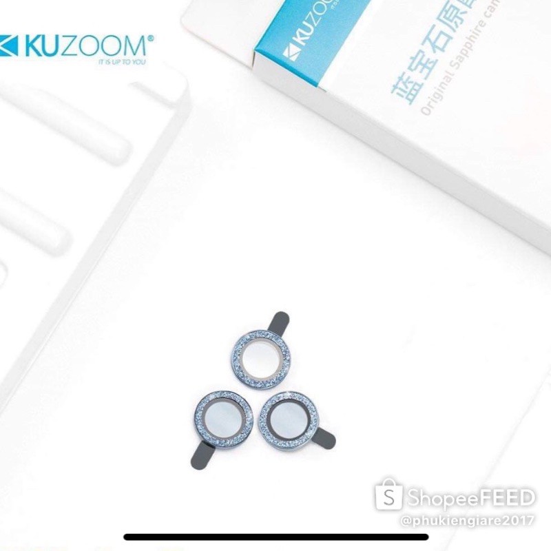 [Đã có iP 13] Dán bảo vệ camera lend Kim cương chính hãng Kuzoom ( có 3 màu )