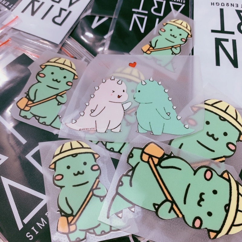 Decal ủi nhiệt khủng long bộ đội cute | Logo Sticker Patch in áo ủi trực tiếp lên vải - Rinart.vn